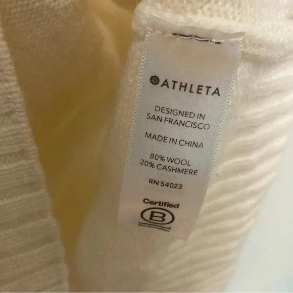 Athleta wool cashmere blend  v neck sweater tunic - Picture 4 of 7